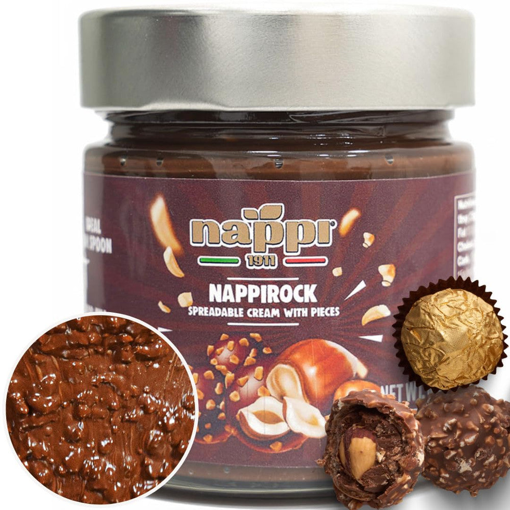 8.5oz Nappi Crunchy Hazelnut Spread