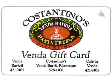 Costantino's Venda Gift Card $75 – Venda Ravioli