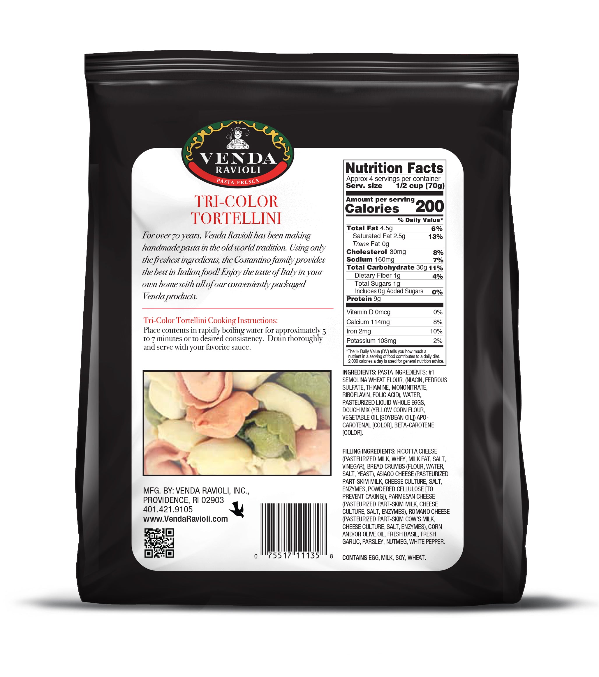 Tri-Color Cheese Tortellini