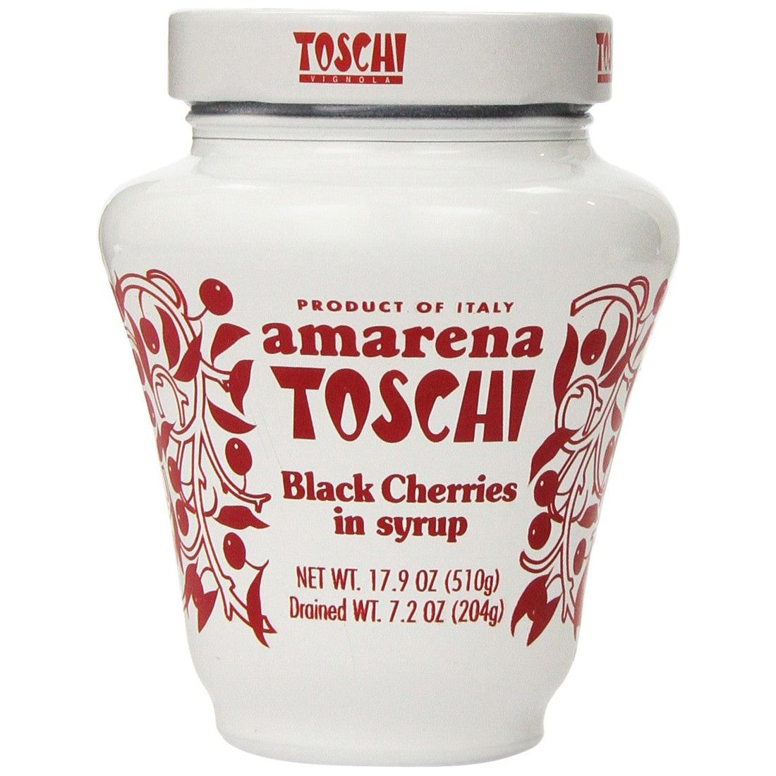 18oz Toschi Black Cherries In Syrup - VendaRavioli