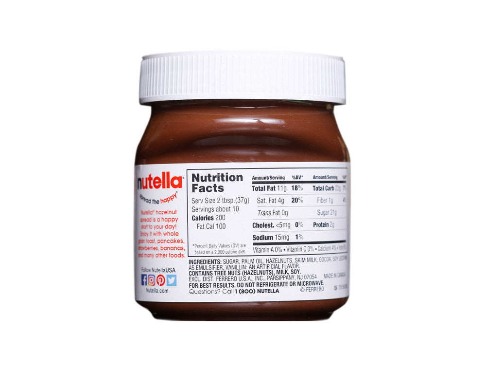 13oz Nutella Plastic Jar - VendaRavioli